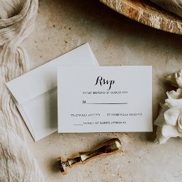 RSVP Preto e Branco minimalista