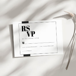 RSVP Preto e Branco mínimo