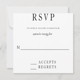 RSVP Preto e Branco Moderno
