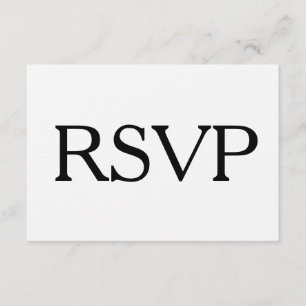 RSVP preto e branco simples e escolha de árvore