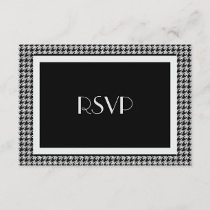 RSVP preto e de prata elegante