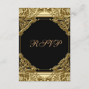 RSVP Preto e Dourado