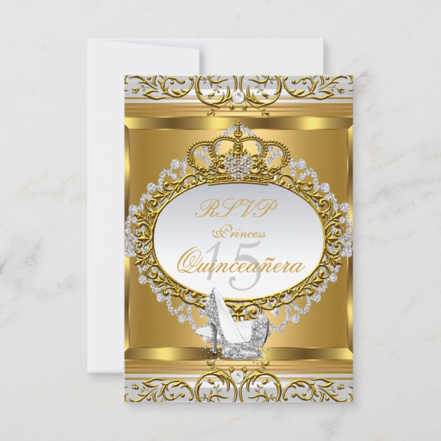 RSVP Princesa Quinceanera Elite Calçado Dourado 2 (Frente)