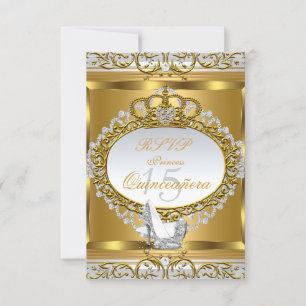 RSVP Princesa Quinceanera Elite Calçado Dourado 2
