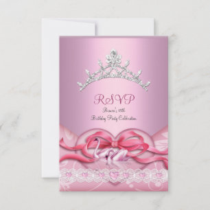 RSVP Quinceanera Tiaras de Cisnes Brancos Rosa Cor