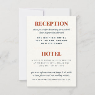 RSVP Recepção de casamento e cartão de hotel Terrazzo S