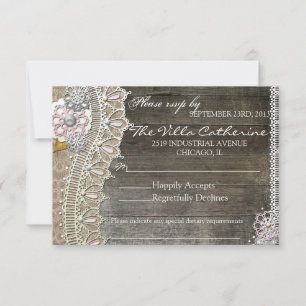 RSVP Recepção de Casamento Floral em Madeira com R