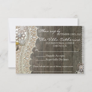RSVP Recepção de Casamento Floral em Madeira com R
