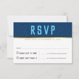RSVP REPLICAR CARTÃO inteligente negrito tipo ouro