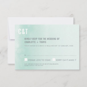 RSVP REPLY CARTÃO :: massa pastel de cor aquosa om