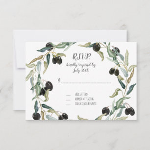 RSVP Resposta Olive Leaf Wreath Watercolor Trabalh