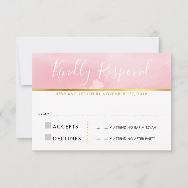 RSVP RESPOSTA PLACA de resposta embebida em água c (Frente)