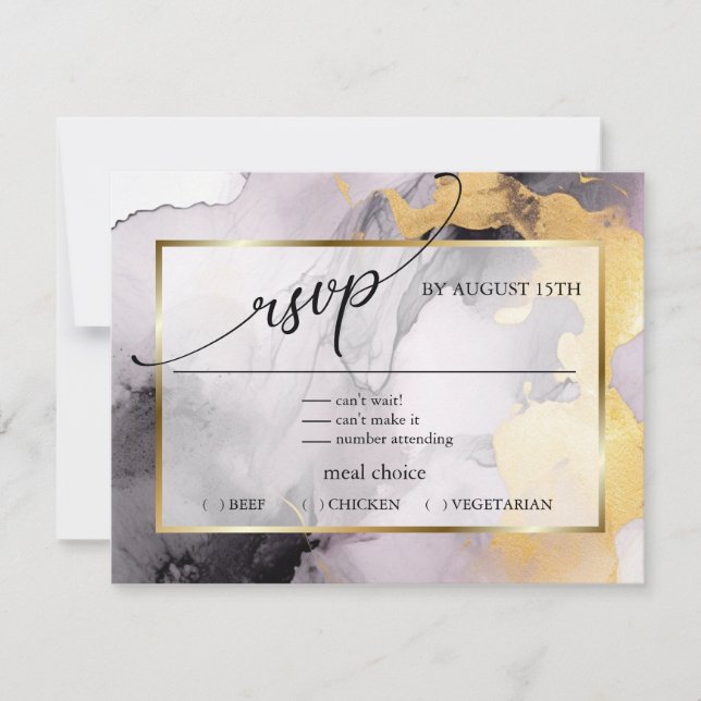 RSVP | Rosa preto-e-Dourada-branco (Frente)