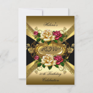 RSVP Rosas Vermelho Creme Dourado
