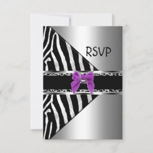 RSVP Roxo Prata Preto Zebra Leopardo