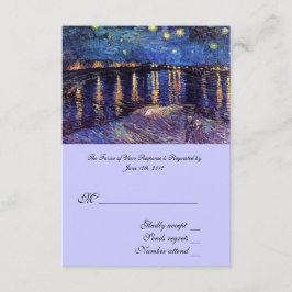 RSVP RSVP, cartão de aceitação de casamento, Starry Nig