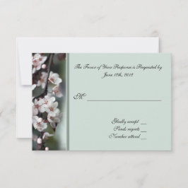 RSVP RSVP, cartão de resposta, flores de ameixa