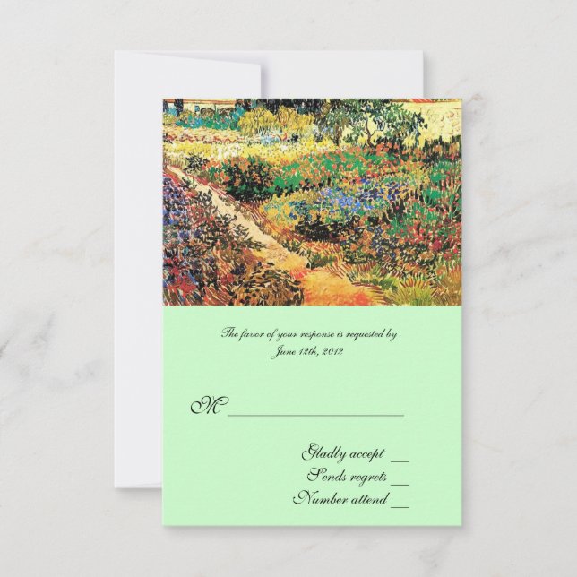 RSVP RSVP, cartão de resposta, van Gogh (Frente)