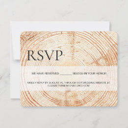 RSVP RSVP de Grãos de Madeira Rústica Simples
