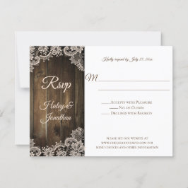 RSVP RSVP Rástico de rendas Antigas e Madeira de B