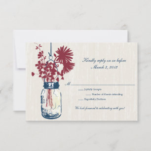 RSVP Rustic Hang Jar Casamento