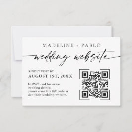 RSVP Script Mimalista de Cartão de Website Casamento de