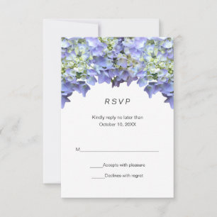 RSVP Simples de Casamento com Hortênsia Roxa