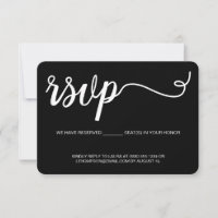 RSVP Simples Preto (sem envio pelo correio) Assent