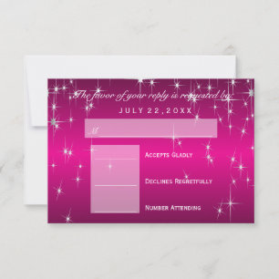 RSVP Star Lights no rosa quente metálico - RSVP