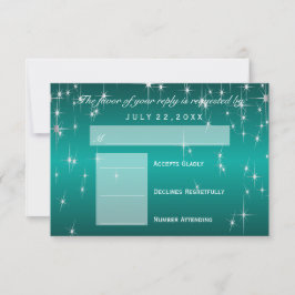 RSVP Star Lights no Teal Metálico - RSVP