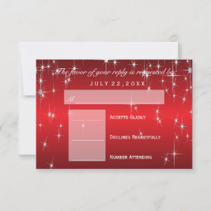 RSVP Star Lights no vermelho metálico - RSVP