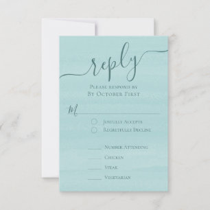 RSVP Turquoise Clássica do Código QR Elegante