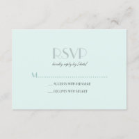 RSVP Verde da Espuma Básica Elegante