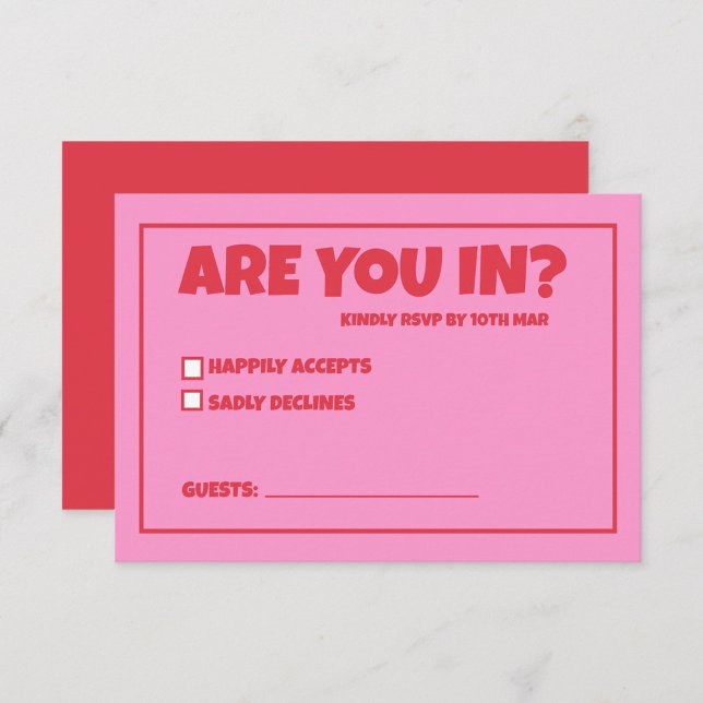 RSVP Vermelho Rosa Rosa Rosa Funky (Criador carregado)