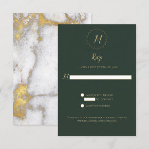 RSVP Vertical Evergreen e Dourado do Mármore