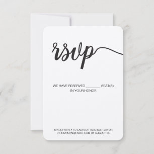 RSVP vertical sem enviar Seat reservado rústico