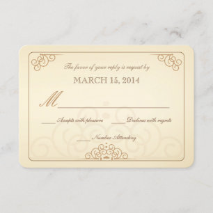RSVP Vintage Ivory Dourado Casamento Formal