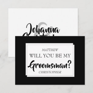 RSVP Você Será Meu Cartão De Padrinho de casamento?