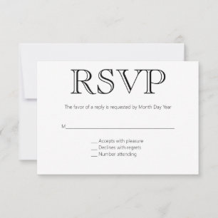 RSVP wedding formal