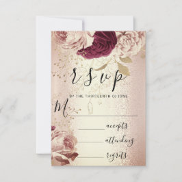 RSVP Wedding Marsala Florals Rosa PinkGlam