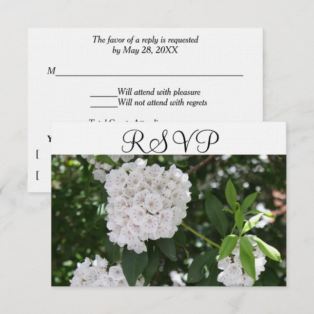 RSVP White Wedding Mountain Laurel (Frente/Verso)