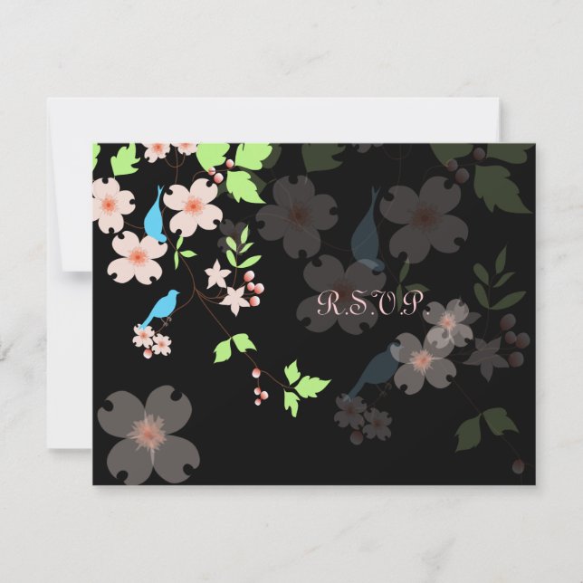 RSVPs de Pássaros de Amor exigem Convites 5x7 (Frente)