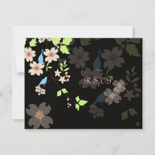 RSVPs de Pássaros de Amor requerem Convites 5x7