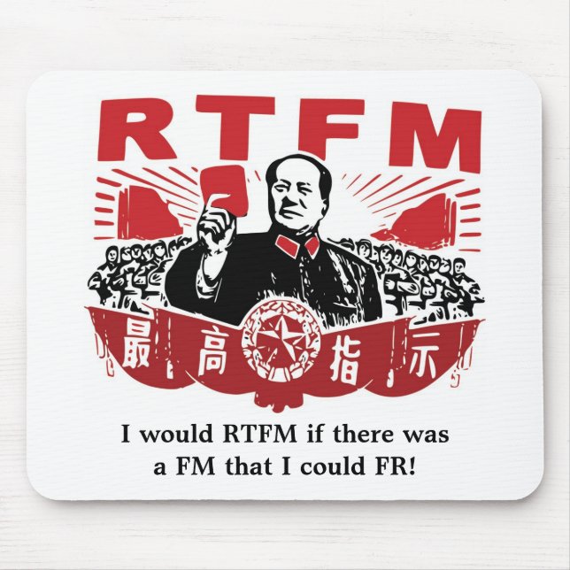RTFM Mousepad de Mao (Frente)