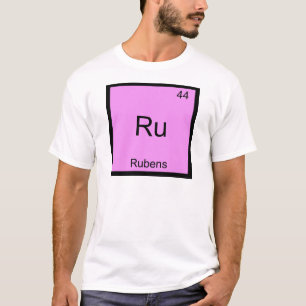 Ru - Rubens Camiseta de Símbolo de Elemento de Quí