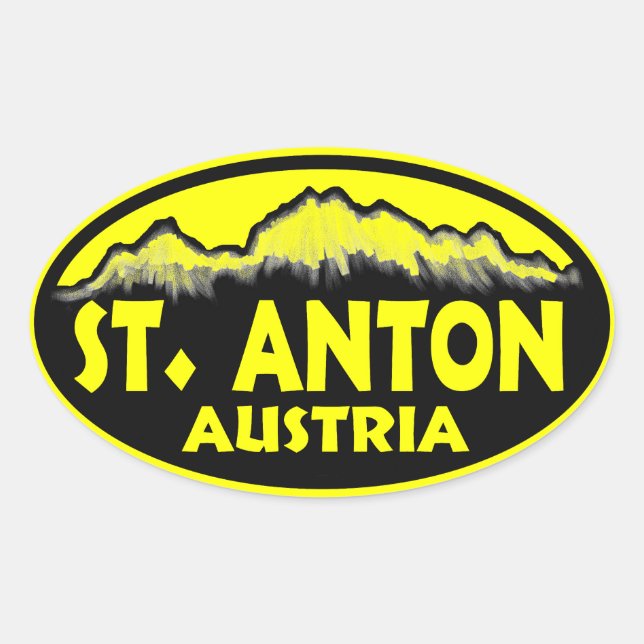 Rua: adesivos ovais amarelos de Anton Áustria (Frente)