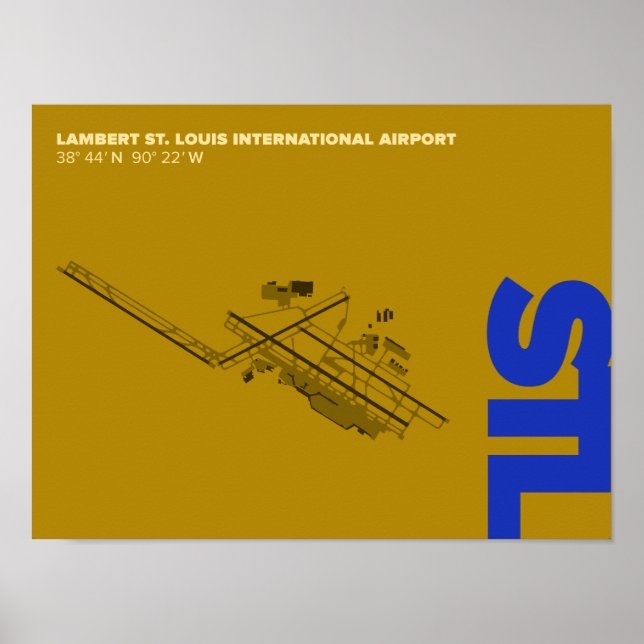 Rua. Aeroporto Louis (STL) Diagrama Poster (Frente)
