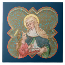 Rua. Anne e BVM num Quatrefoil Barbed (BK67)