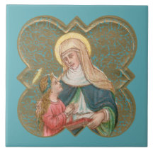 Rua. Anne e BVM num Quatrefoil Barbed (BK67)