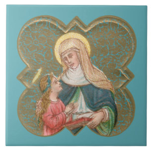 Rua. Anne e BVM num Quatrefoil Barbed (BK67)